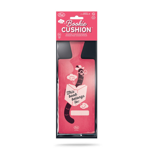 Alt Tag: Bookie Cushion Whoopee Cushion Bookmark, fun stationery from Fred; perfect for textbooks. Available at your stationery store.