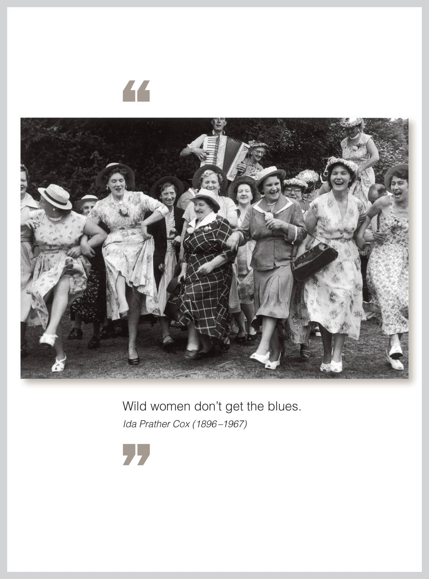 Vintage photo of women celebrating, featured on the Wild Women Everyday Greeting Card, available at stationery stores. Blank inside, eco-friendly.