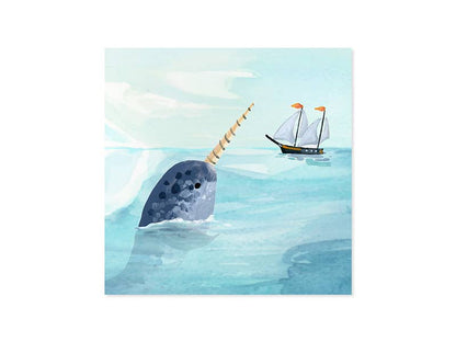 Narwhals Pop-Up Card