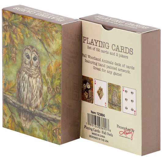 Fall Owls Playing Cards