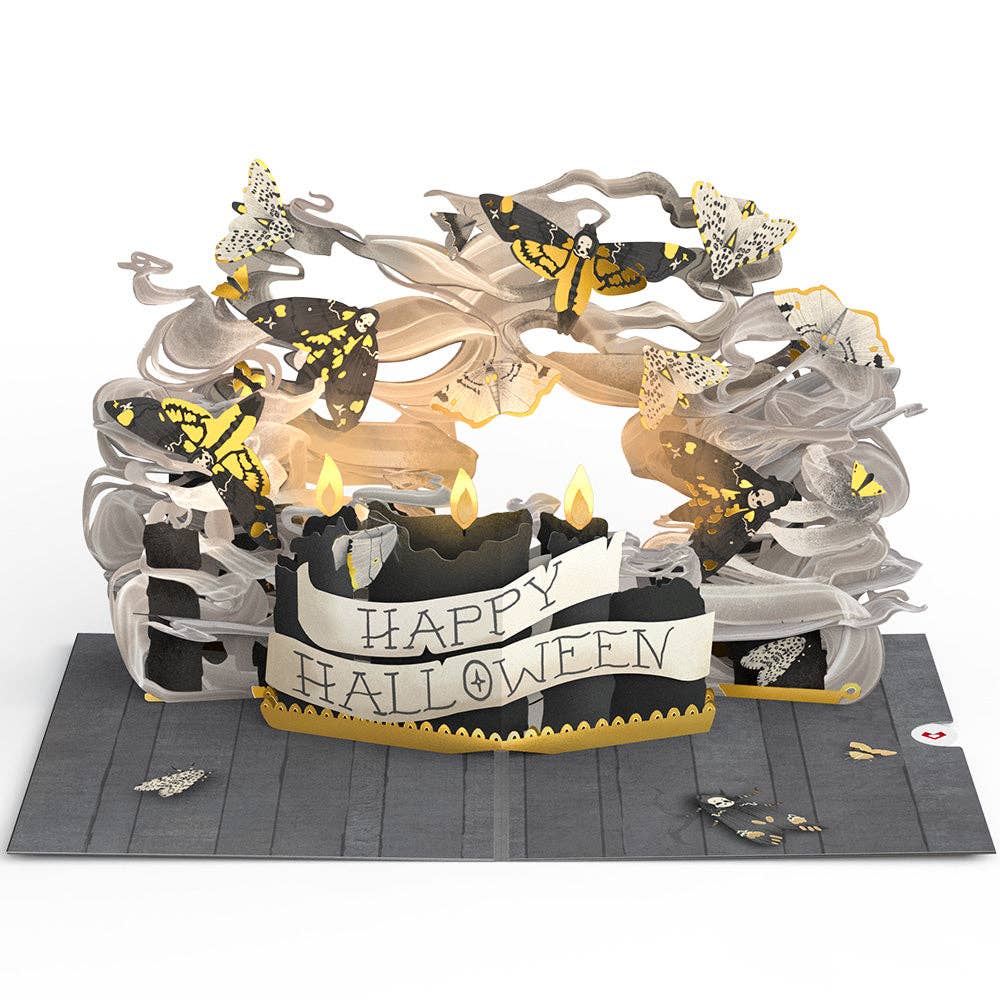 5x7" Halloween Candlelight Light-Up Pop-Up Card