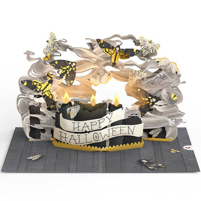 5x7" Halloween Candlelight Light-Up Pop-Up Card
