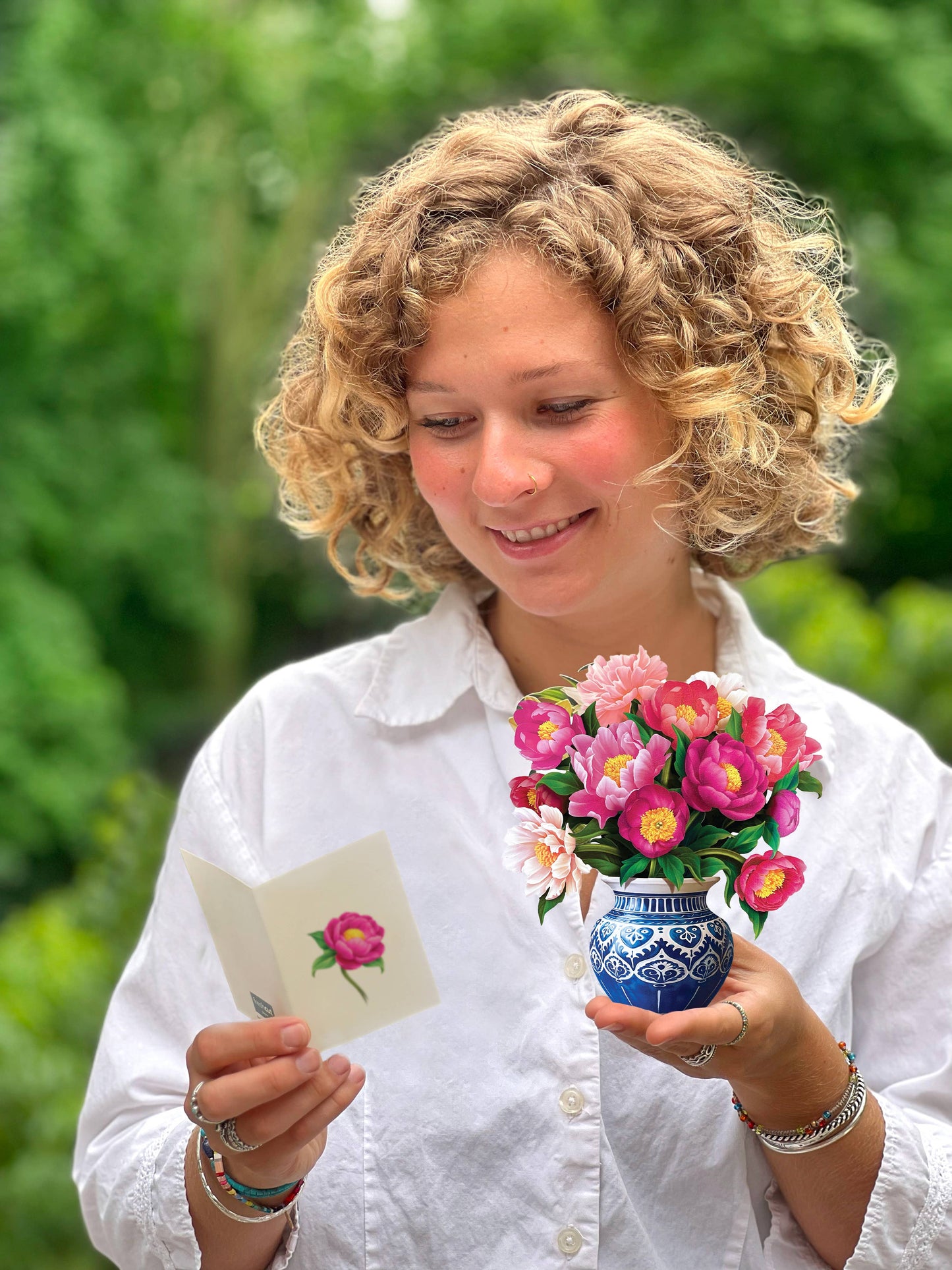 Mini Peony Paradise Pop-up Greeting Card