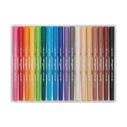 Color Together Markers Set of 18 with rainbow and skin tone colors, perfect for artists, available at your local stationery store.