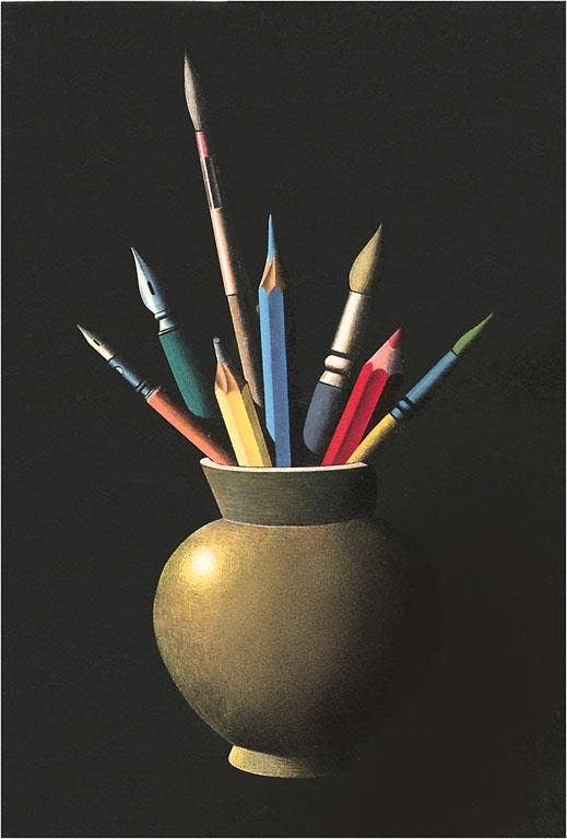Postcard - Artist's Materials