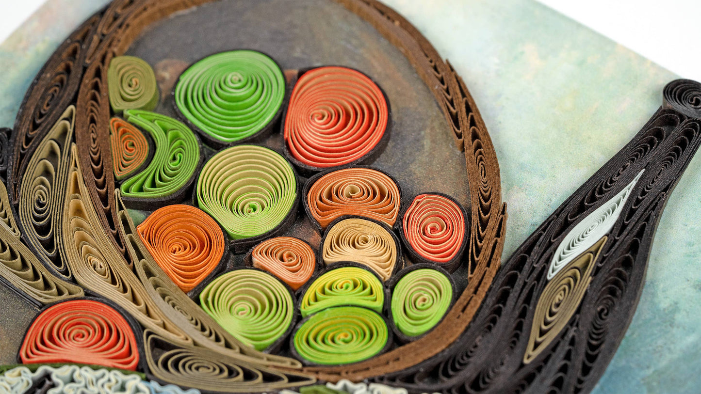 Artist Series - Quilled Basket of Apples, Cezanne Card