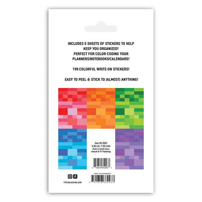 Rainbow Write On Color Coding Planner/Calendar Stickers