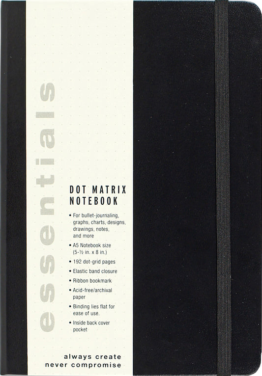 Essentials Dot Matrix Notebook, Large, A5 Size