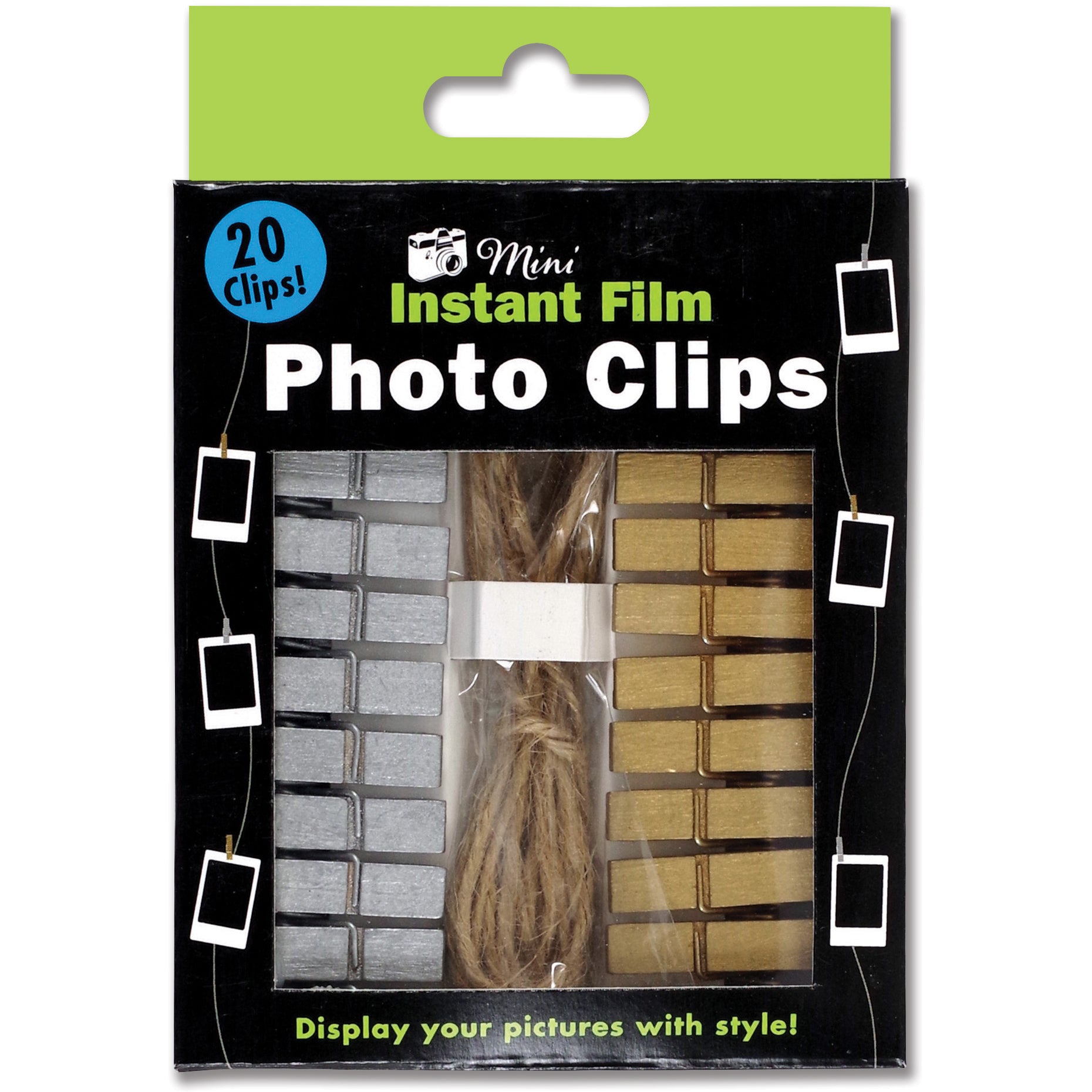 Gold & Silver Instant Film Photo Clips