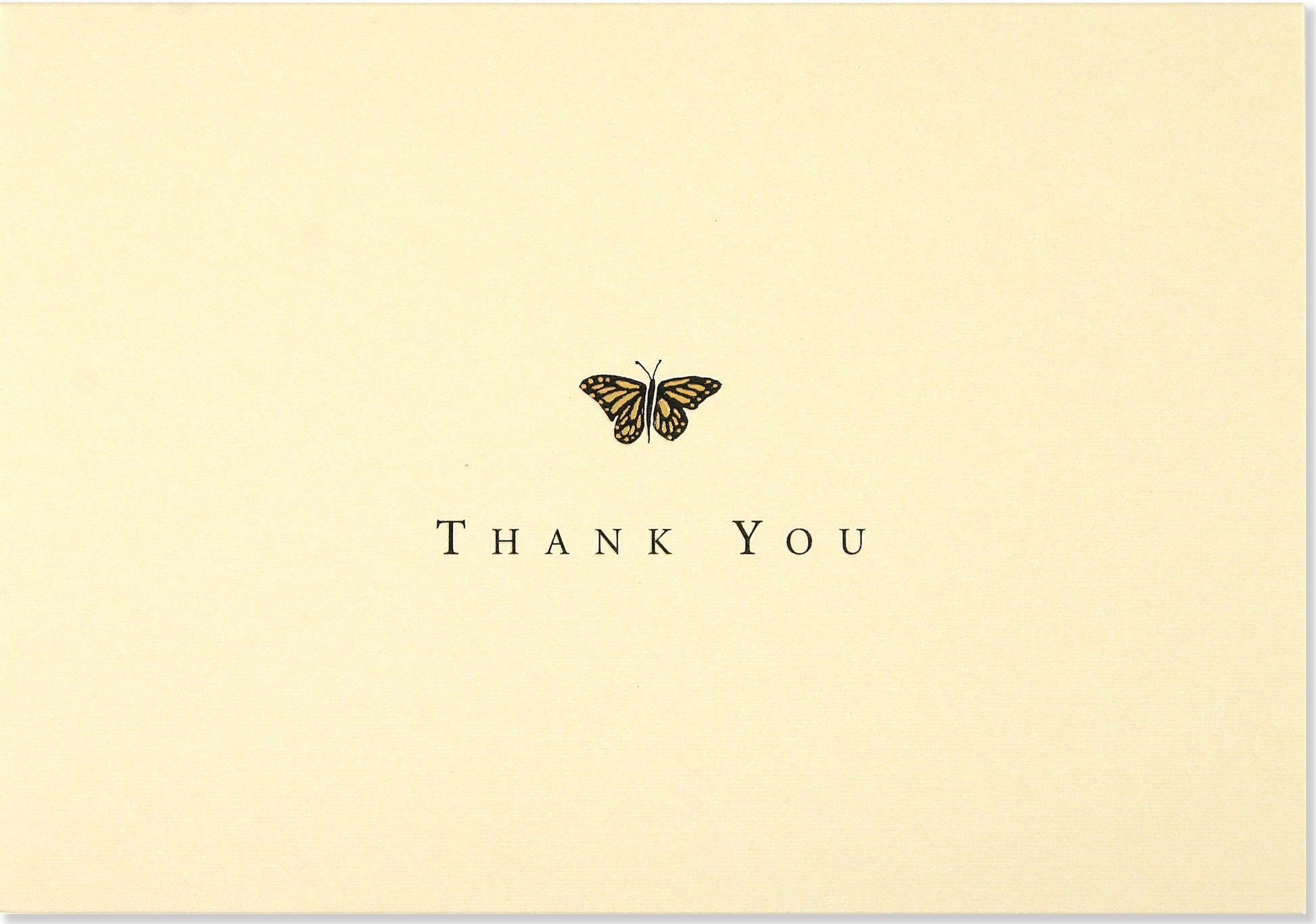 Gold Butterfly Thank You Notes