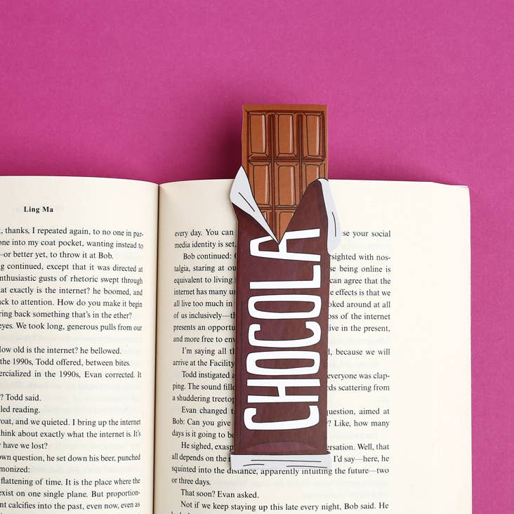 Bar of Chocolate Bookmark (it's die cut!)