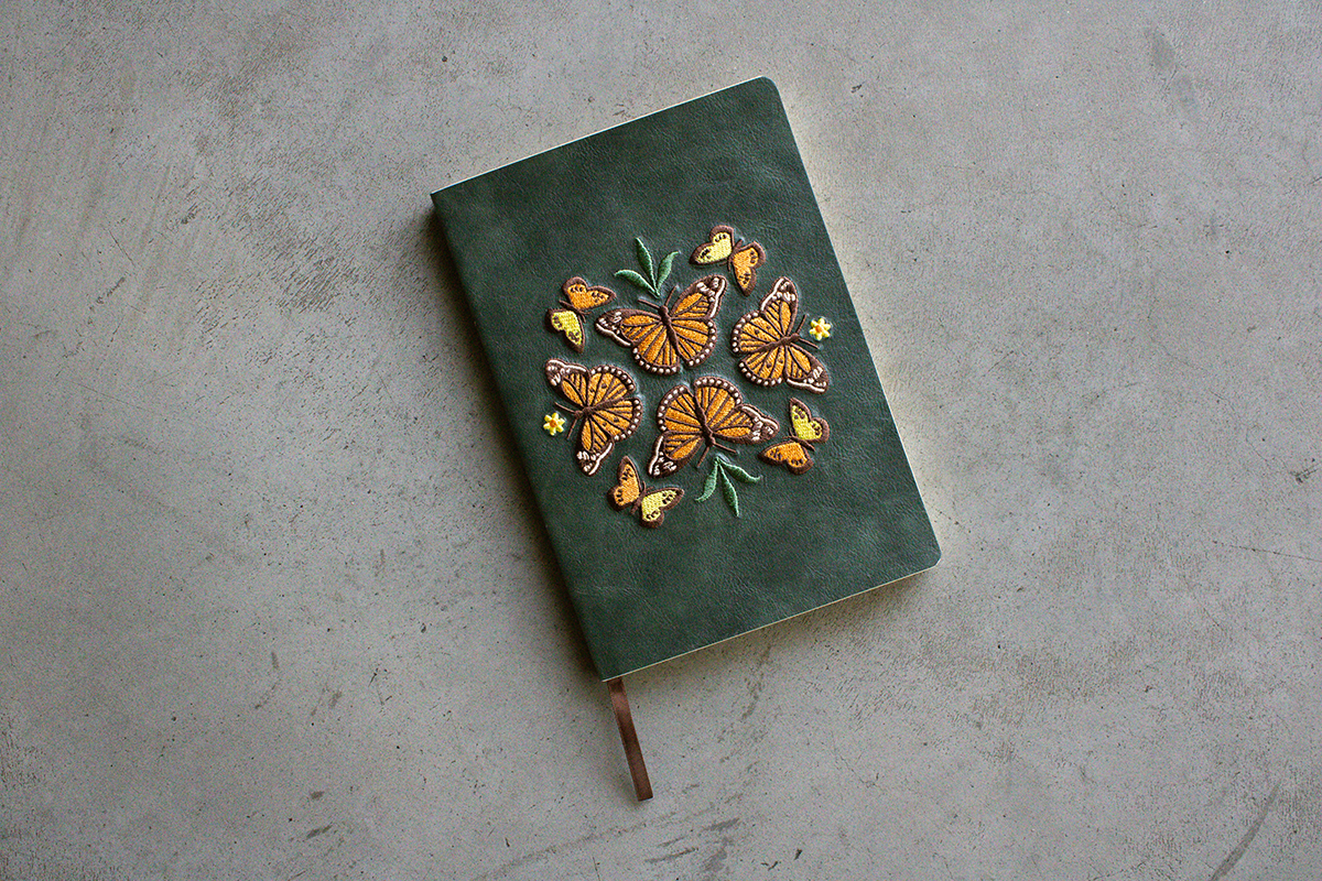 Butterfly Dance Embroidered Journal Notebook AHBC1775L