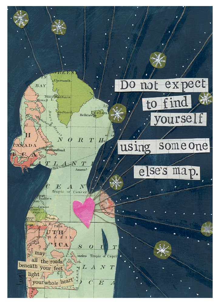 SOMEONE ELSE'S MAP SUPPORT GREETING CARD 4.5 x 6.25"