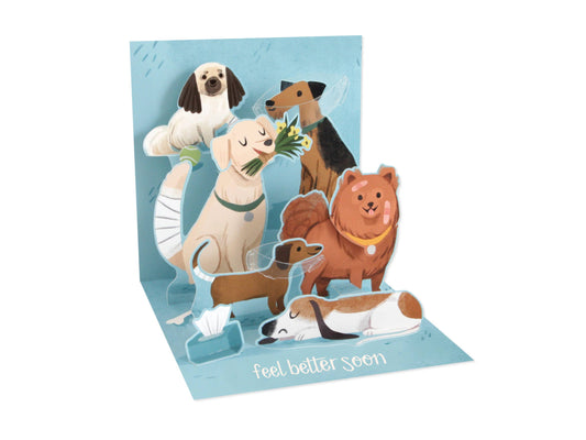 Get Well Dogs Pop-Up Card