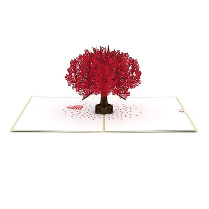 Red Sakura Tree 5''x7'' Card, Pop-Up Cards