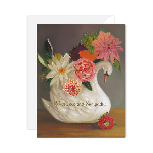 Love And Sympathy Swan Card