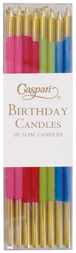 Birthday Slims - Brights Mix - Candles