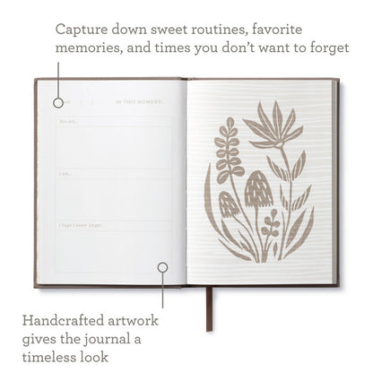 Alt Tag: Book - In This Moment journal with intricate floral artwork, perfect for capturing memories. Available at our stationery store.