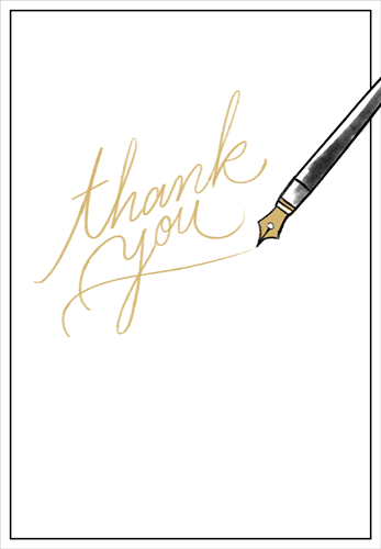 Fountain Pen Thanks - Thank you card