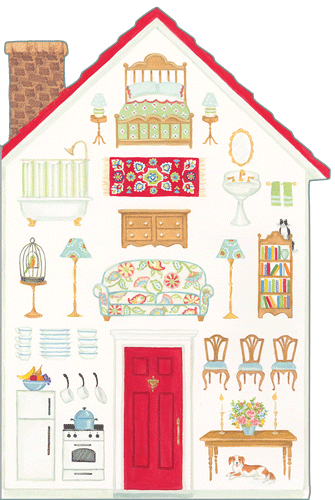 Playing House New Home Die-Cut Greeting Card
