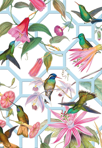 Hummingbird Trellis -Wedding/gold Bronze