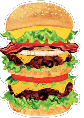 Giant Burger Birthday Card