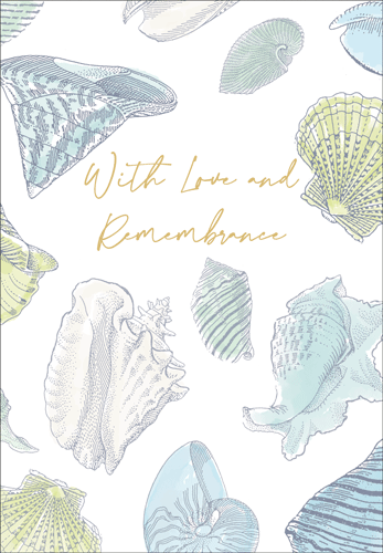 Shells Foil - Sympathy Greeting Card