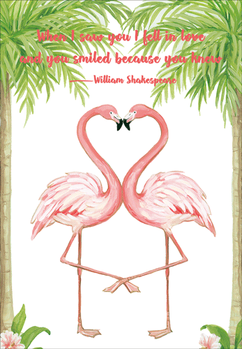 Flamingo Pair -Anniversary