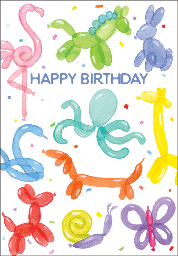 Balloon Animals -Birthday Card