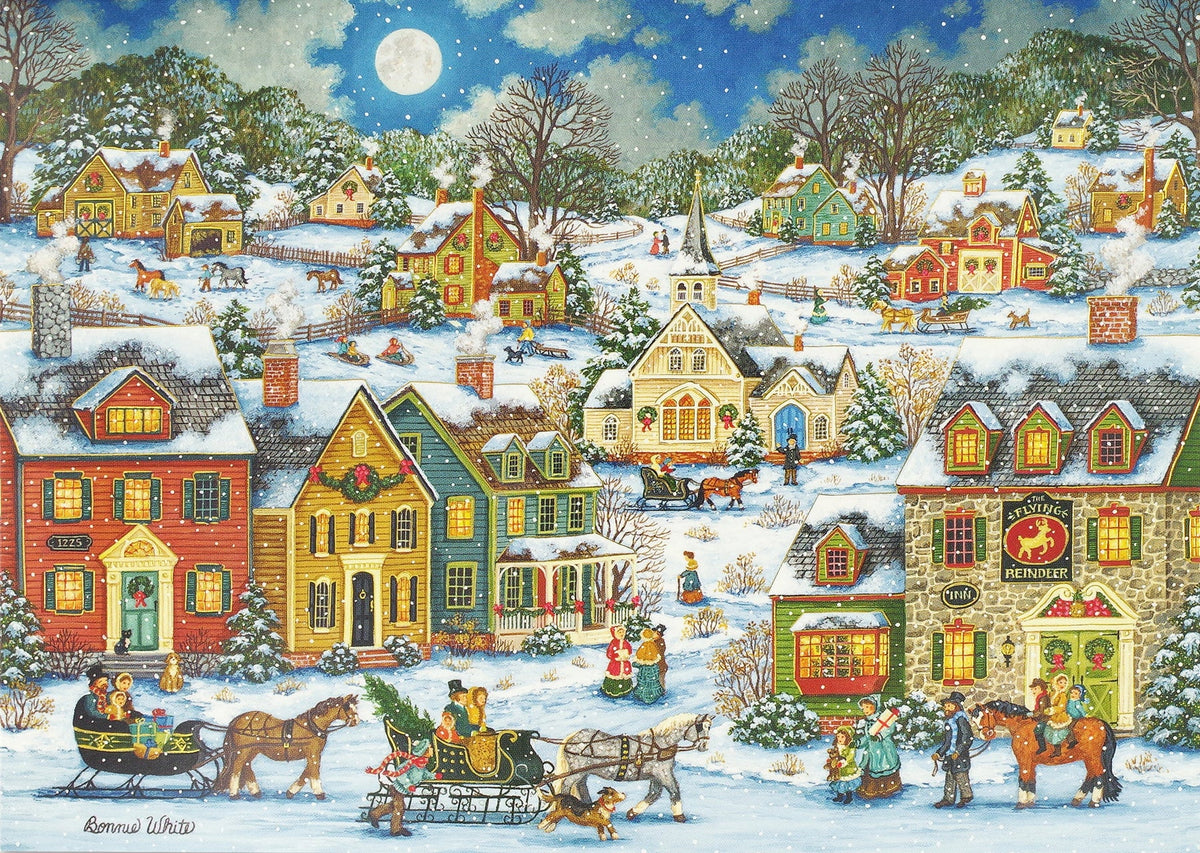 Festive Village - Deluxe Holiday Cards