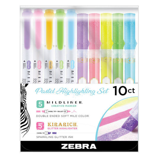 Pastel Highlighting Set MILDLINER & KIRARICH Assorted 10pk