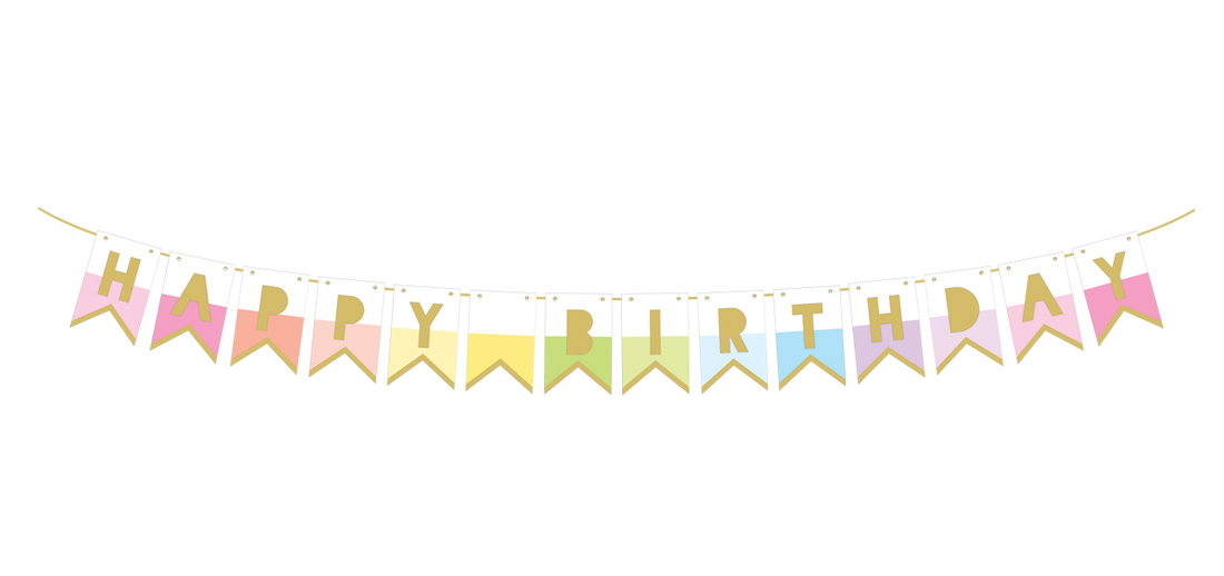 Happy Birthday Rainbow Banner