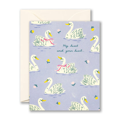 Love Muchly Love Greeting Card “My heart and your heart”