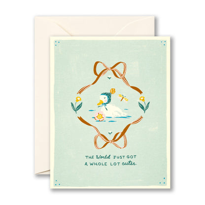 Love Muchly Baby Greeting Card “The world just got a whole lot cuter”