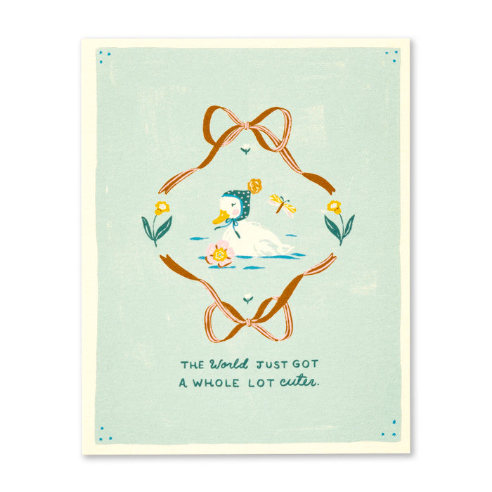 Love Muchly Baby Greeting Card “The world just got a whole lot cuter”