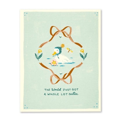 Love Muchly Baby Greeting Card “The world just got a whole lot cuter”