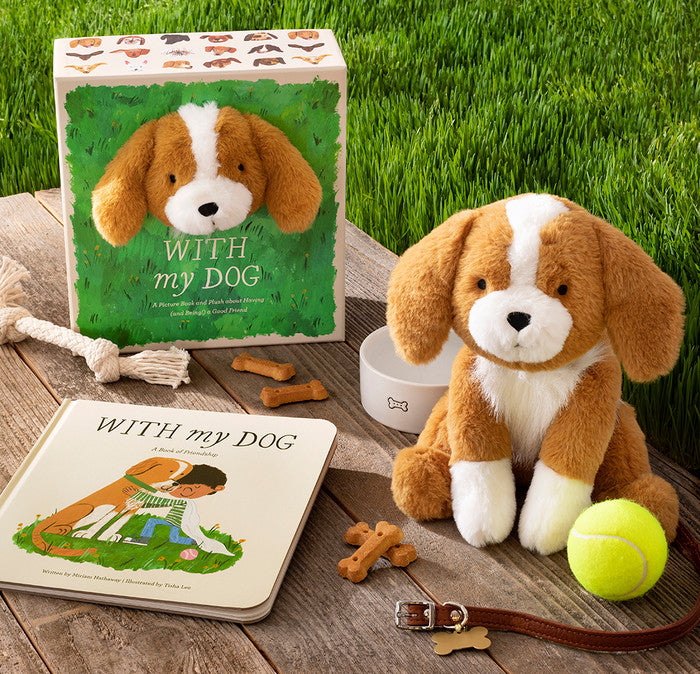 With My Dog - Picture Book and Plush Set about having and being a good friend.