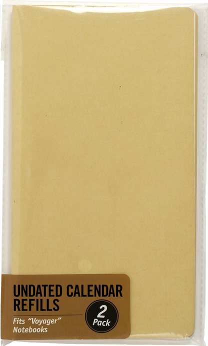 Voyager Notebook Undated Calendar Refill