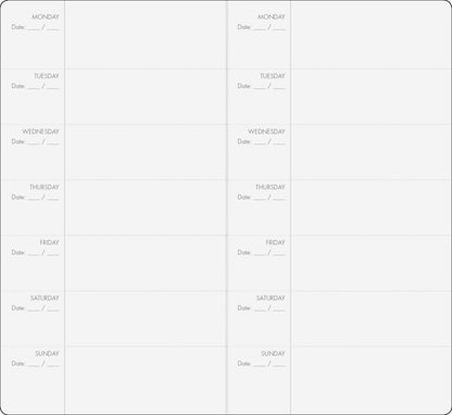 Voyager Notebook Undated Calendar Refill