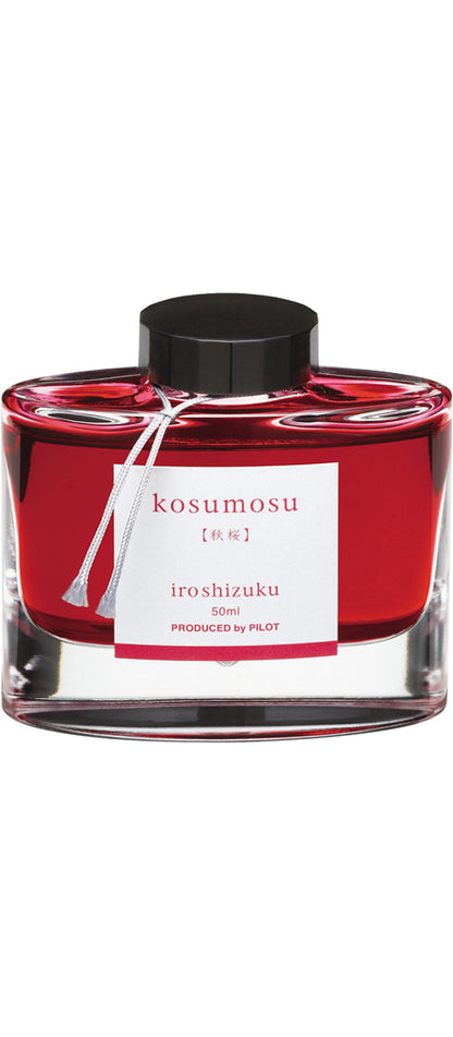 Iroshizuku Ink 50ml Bottle in Kosumosu color, featuring elegant Japanese design. Available at your local stationery store.