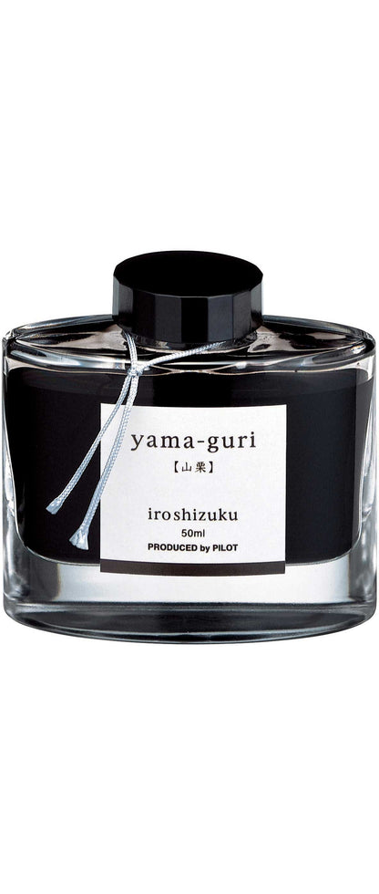 Iroshizuku Ink 50ml Bottle in Yama-Guri color, showcasing Japanese craftsmanship for stationery store