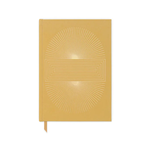 BOOKCLOTH COVER BOOK BOUND - OCHRE RADIANT SUN