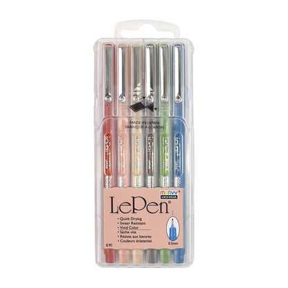 Le Pen Fineliners 6pc - Earth Tones