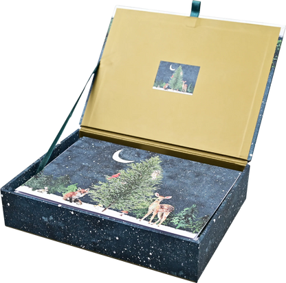 Moonlit Forest Friends Deluxe Holiday Cards