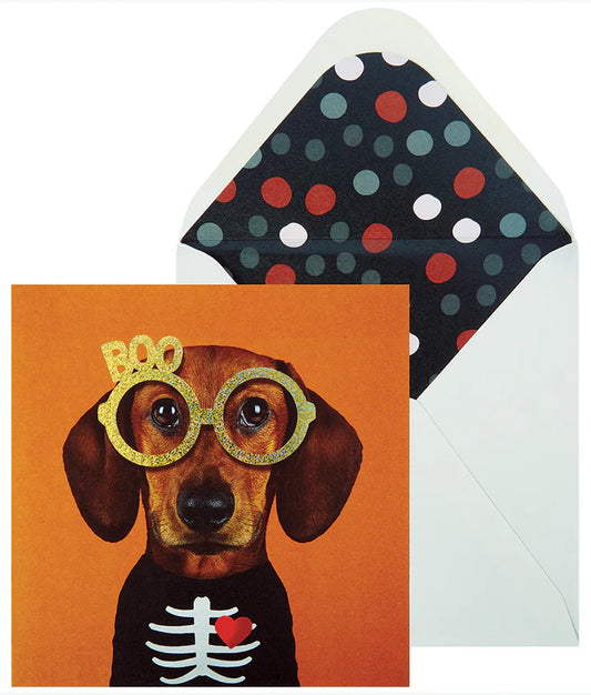 Dog in Costume - Halloween Greeting Card