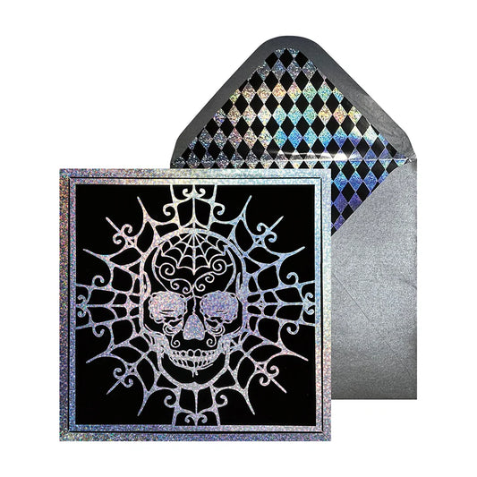 Laser Cut Skull - Halloween Greeting Card
