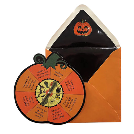 Pumpkin Spinner Game - Halloween Greeting Card