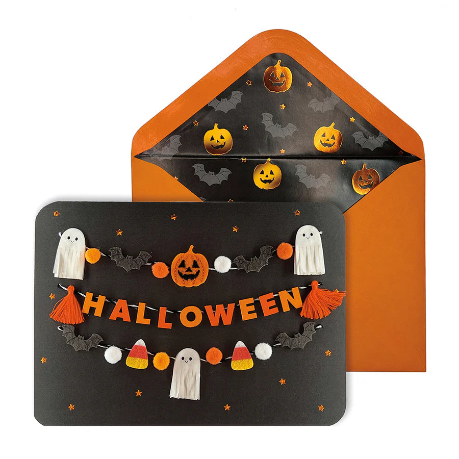 Felt Icon Banner - Halloween Greeting Card