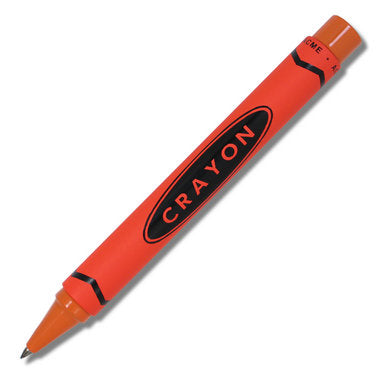 Orange crayon pen from stationery store, product Untitled Jan16_12:23.