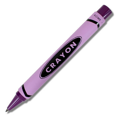 Purple crayon-style pen from Untitled Jan16_12:23 in stationery store.